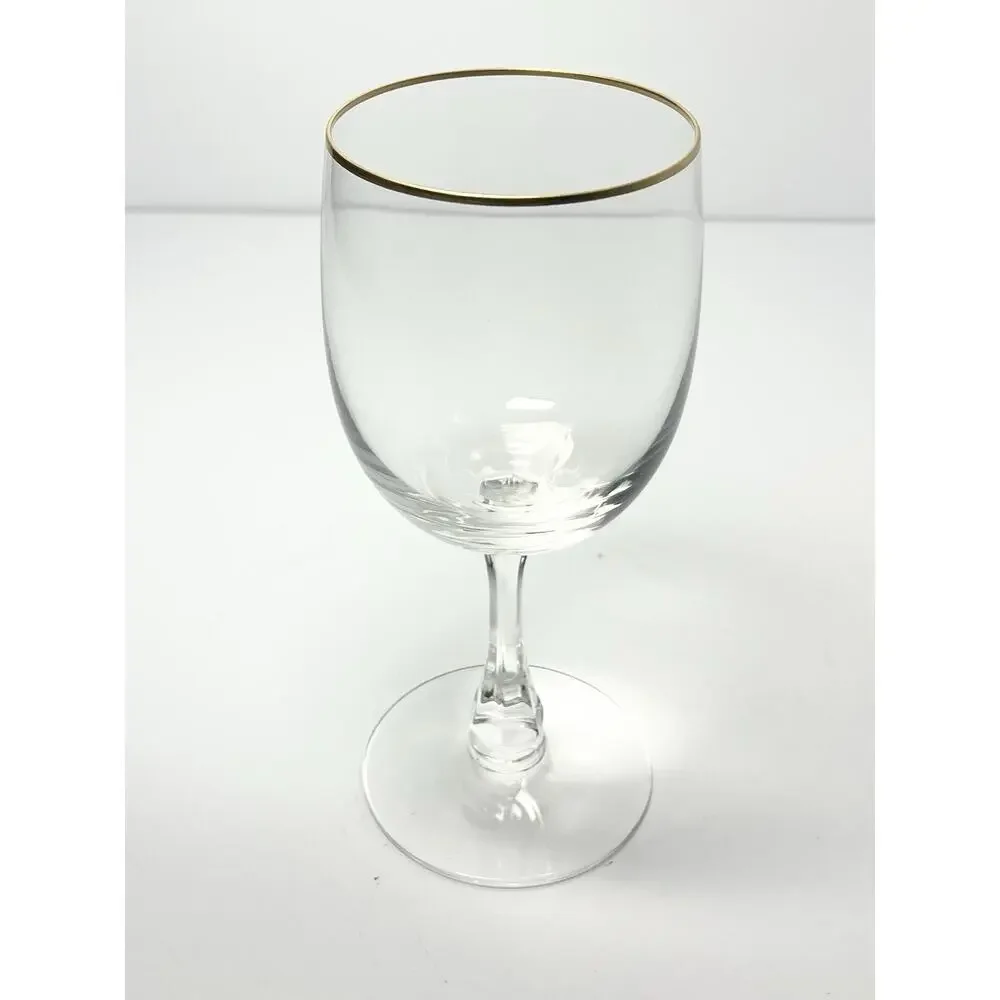 Fostoria “Classic Gold” Set of 6 Water Glasses 6 3/4” 10oz Signed
